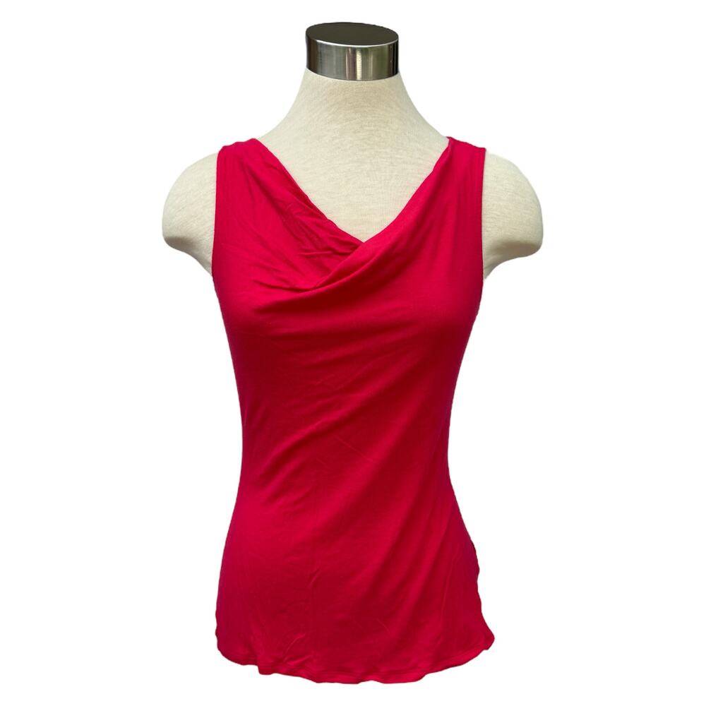 Banana Republic Pink Draped Neck Sleeveless Top Small